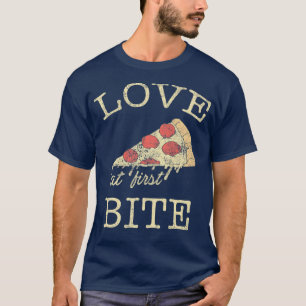 Trendy First Bite Pizza Slice Humour Premium 33055 T-Shirt