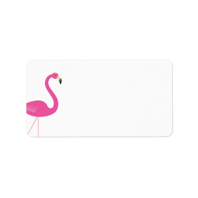 Trendy Flamingo Address Label (Front)
