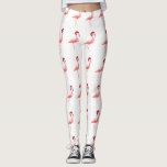 Trendy flamingo christmas fun Santa hat Leggings<br><div class="desc">Fun leggins featuring a pink flamingo dressing up Santa hat pattern.</div>