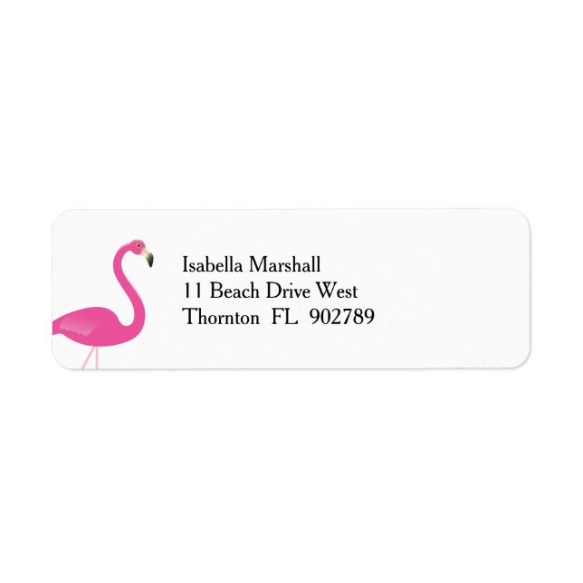 Trendy Flamingo Return Address Label (Front)
