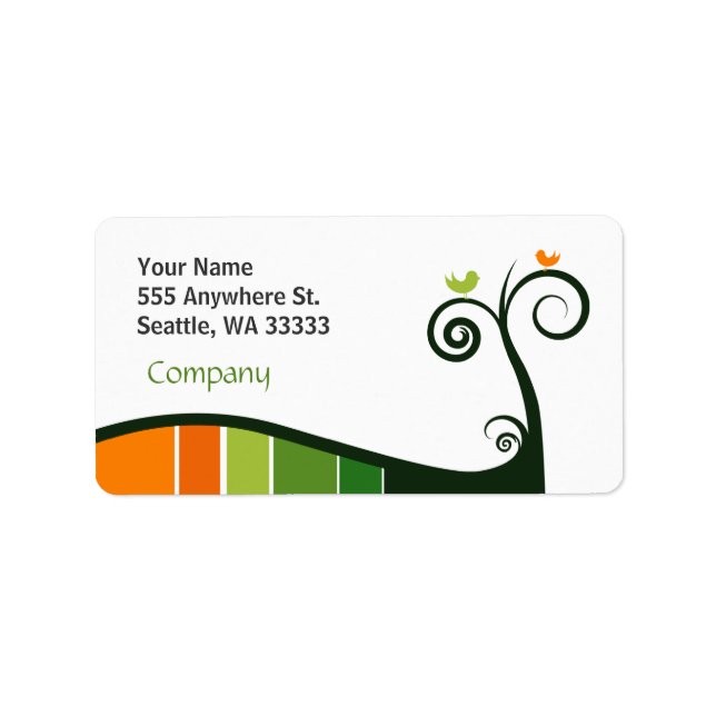 Trendy Floral Address Label (Front)