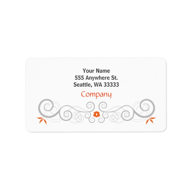Trendy Floral Address Label (Front)