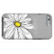 Trendy Floral Daisy with grey yellow custom name
