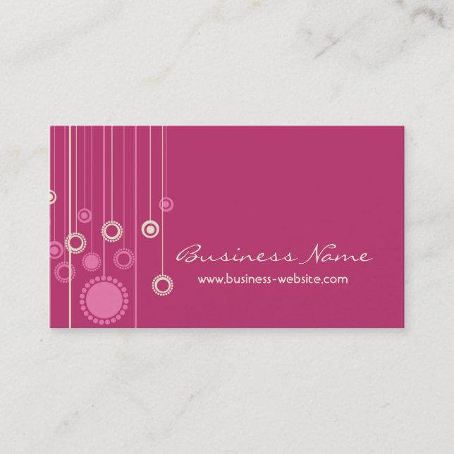 Trendy Floral Design Business Card (Front)