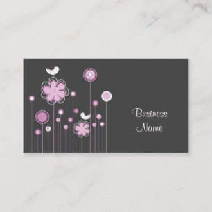 Trendy Floral Design Business Card
