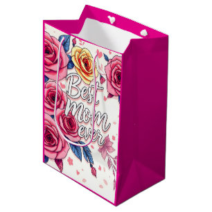 Trendy Floral Luxury Gift Collection Medium Gift Bag
