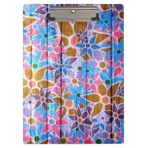 Trendy Floral Pattern #13 Clipboard