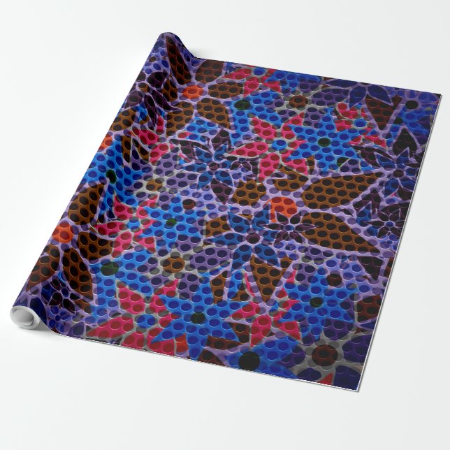 Trendy Floral Pattern #13 Wrapping Paper (Unrolled)