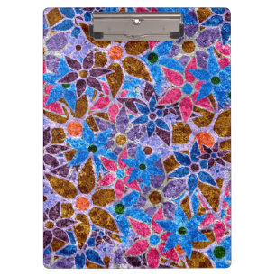 Trendy Floral Pattern #15 Clipboard