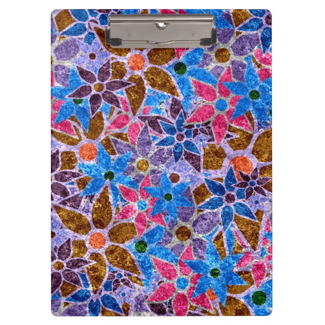 Trendy Floral Pattern #15 Clipboard (Front)