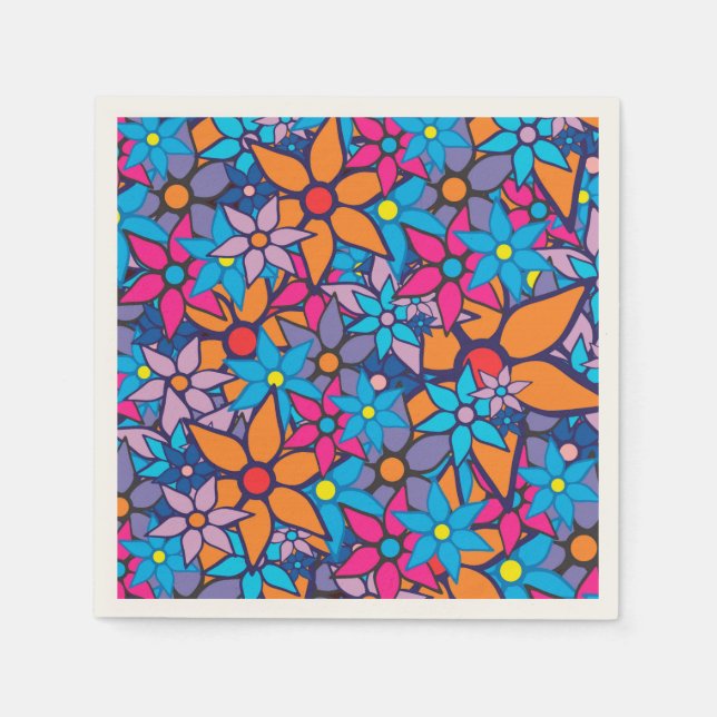 Trendy Floral Pattern #2 Napkin (Front)