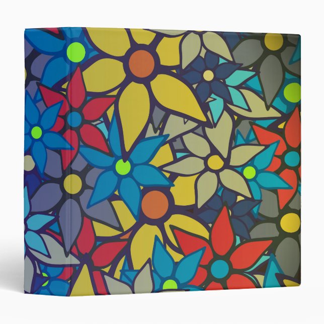 Trendy Floral Pattern #5 Binder (Front/Spine)