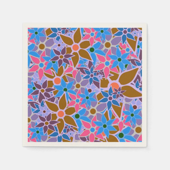 Trendy Floral Pattern #7 Napkin (Front)