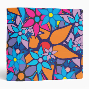 Trendy Floral Pattern Binder