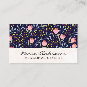 Trendy Floral Pattern Business Card