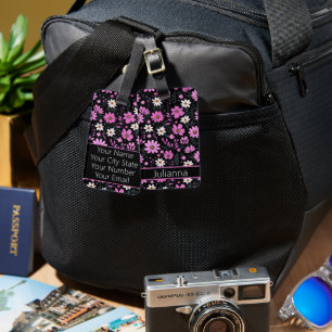 Trendy Floral Pattern Luggage Tag