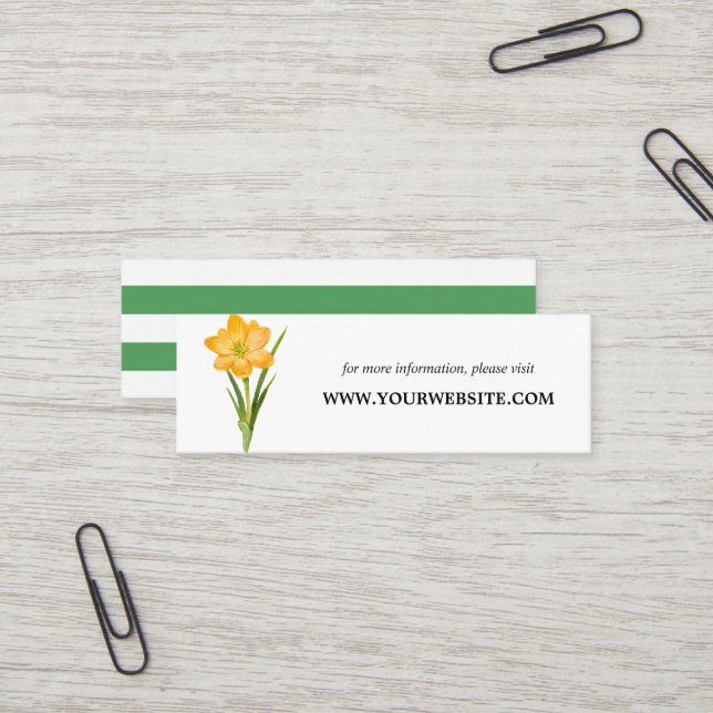 Trendy Flower YELLOW CROCUS  Website Cards | Mini (Front/Back In Situ)