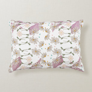 Trendy Flowers Design Accent Pillow