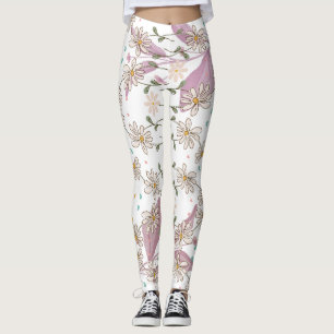 Trendy Flowers Design Leggings