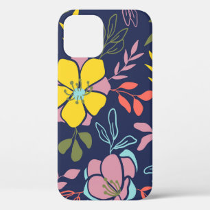 Trendy flowers seamless pattern. Small vintage flo iPhone 12 Case