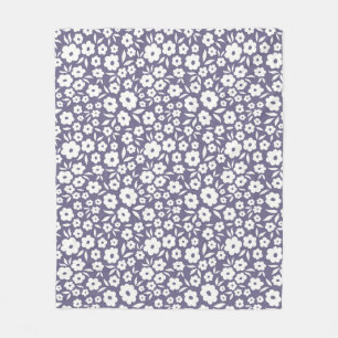 Trendy flowers seamless pattern. Small vintage flo Fleece Blanket