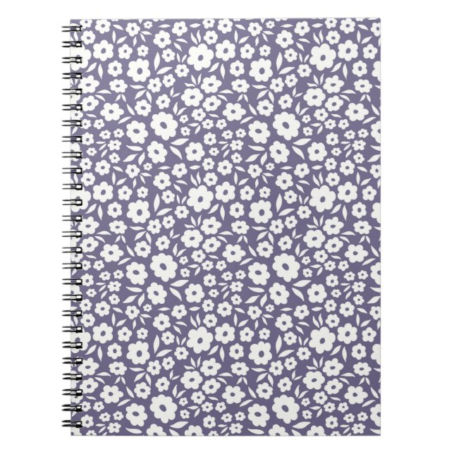 Trendy flowers seamless pattern. Small vintage flo Notebook (Front)