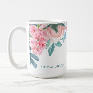 Trendy Foliage Botanical Floral Pattern Decal Coffee Mug
