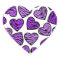 Trendy Fun Purple Zebra Striped Hearts Patrern 