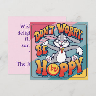 Trendy funny Bunny Easter Eggs personalized Holiday Card