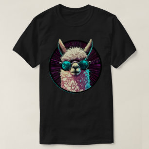 Trendy funny Llama in sunglasses T-Shirt