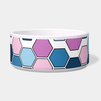 Trendy Futuristic Twilight Blue Pink Hex Pattern