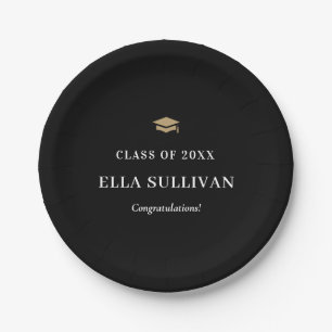 Trendy Gallery EDITABLE COLOR Grad Party Plates