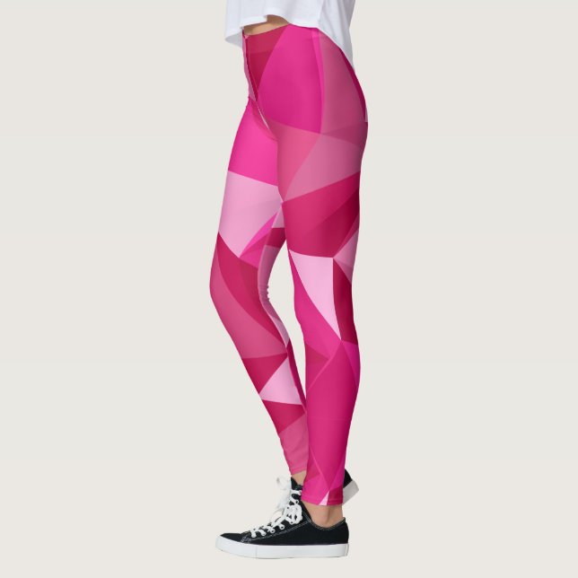 Trendy Geometric Halftone Print Leggings (Left)
