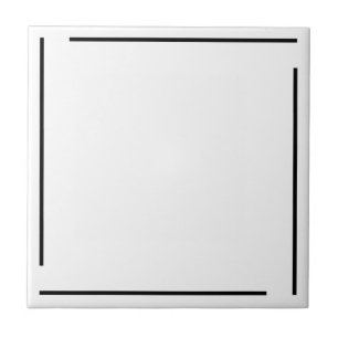 Trendy Geometric Minimalist Black And White Tile