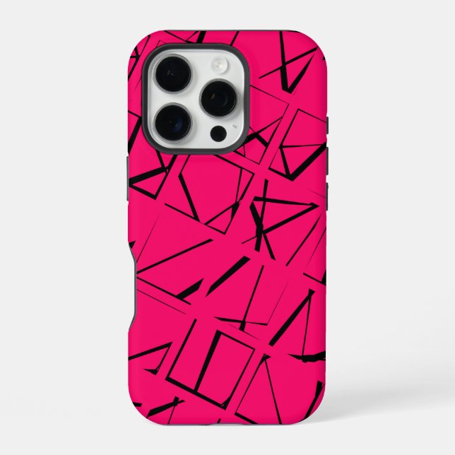 Trendy Geometric Pattern iPhone Case (Back)