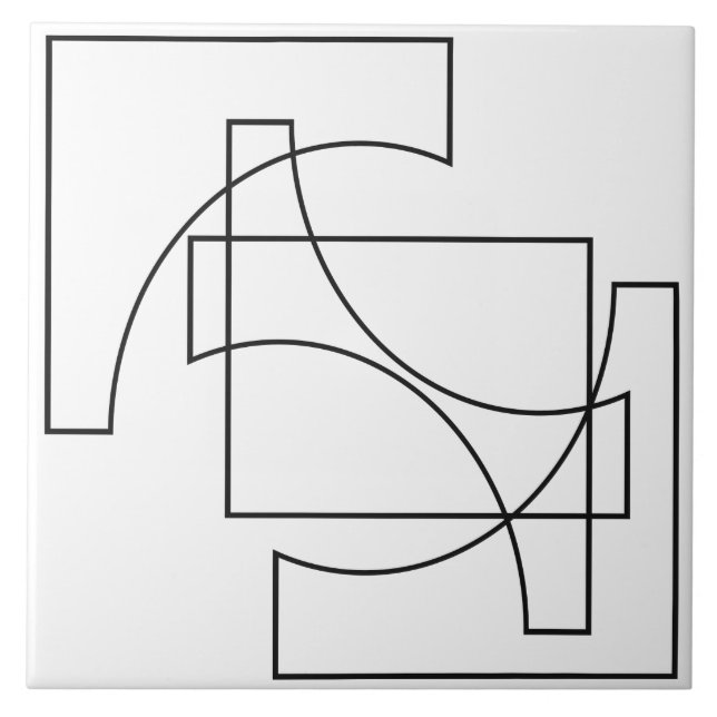 Trendy Geometric Pattern Tile (Front)