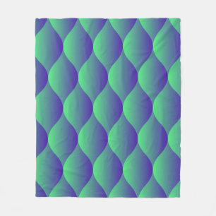 Trendy geometric pattern with abstract shapes in n fleece blanket