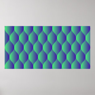 Trendy geometric pattern with abstract shapes in n poster
