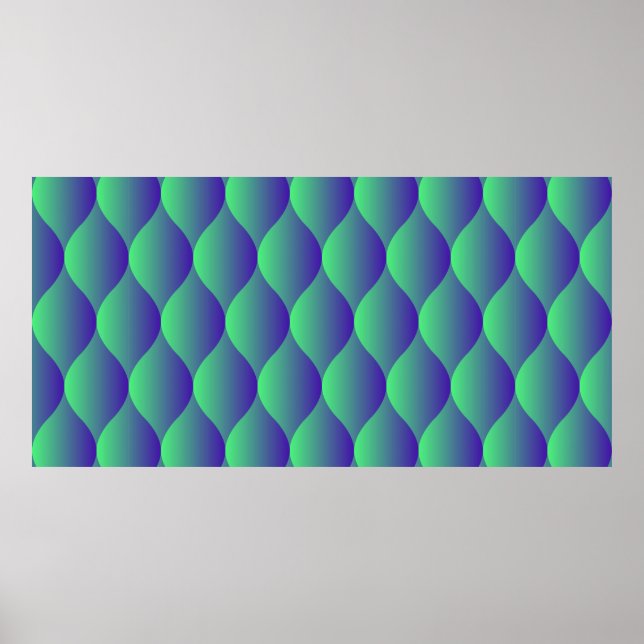 Trendy geometric pattern with abstract shapes in n poster (Front)