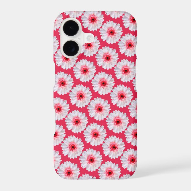 Trendy Gerbera Daisy Pattern on Pink (Back)