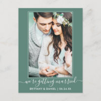 Trendy Getting Married Green Save The Date