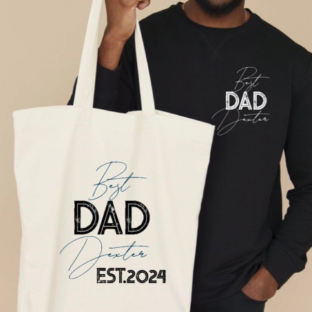 Trendy Gift For Dad Personalised Name Individual Tote Bag (Creator Uploaded)