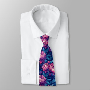 Trendy Gifts For Him Peonies Flower Tie