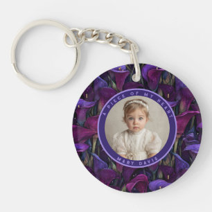 Trendy Gifts For Sister Custom Calla Lilies Keychain