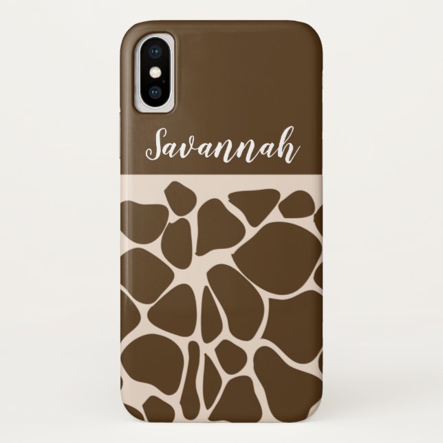 Trendy Giraffe Print Customized Cell Phone Case (Back)