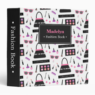 Trendy Girls Pattern Fashion Scrapbook Binder