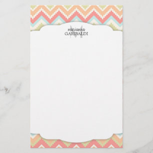 Trendy Girly Aztec Print  Personalized Stationery
