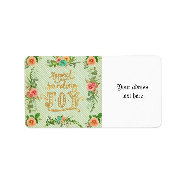 trendy,girly,country,chrismas,pattern,shabby,chic, label (Front)