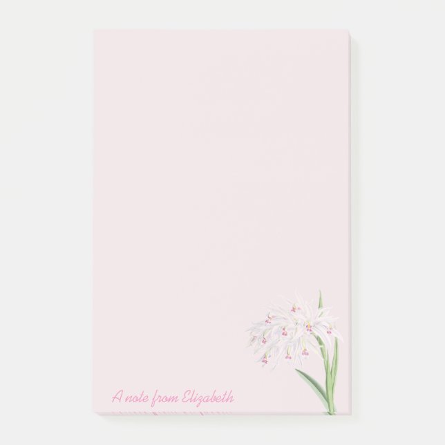 Trendy Girly Flowers - Personalized Post-it Notes (Front)
