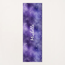 Trendy Glam Glitter Monogram Name Purple 